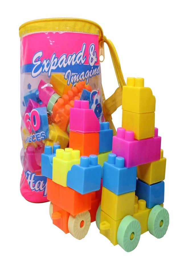 AASA Stackable Puzzle Building Blocks for Kids Activity Fun and Learning Educational Creative Toy Set for Indoor Outdoor Playing Multicolour Pack of 1 - Image 1